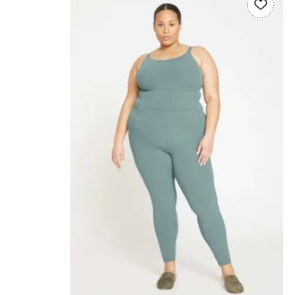 Universal Standard Game Next to Naked Unitard Bodysuit Womens S 14-16 Aquamarine